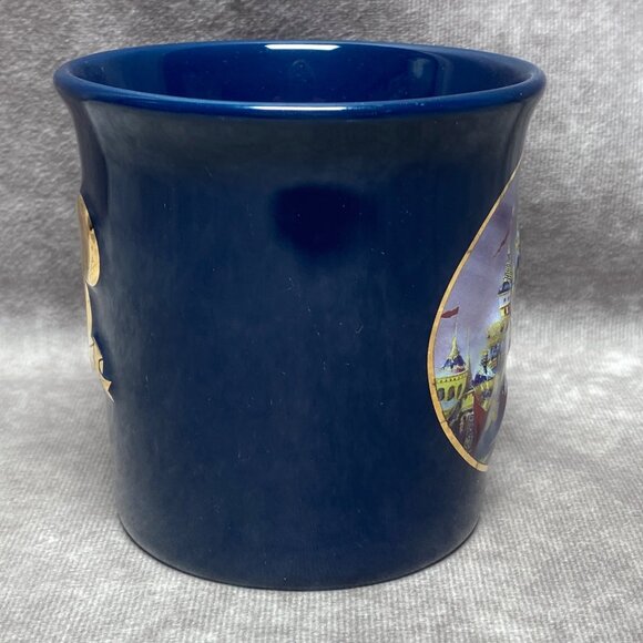 Disneyland 50th Anniversary Blue Ceramic Mug With Castle & Gold Mickey Design 3D - Picture 6 of 10